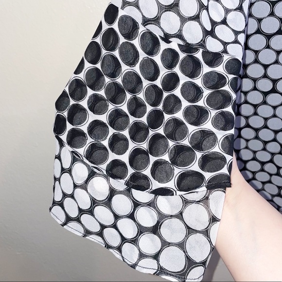 Calvin Klein polka dot ruffle sleeve blouse - Picture 7 of 10